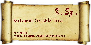 Kelemen Szidónia névjegykártya