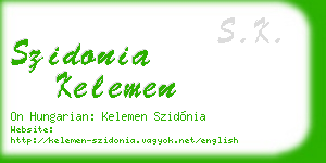 szidonia kelemen business card