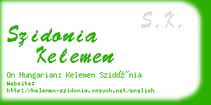 szidonia kelemen business card